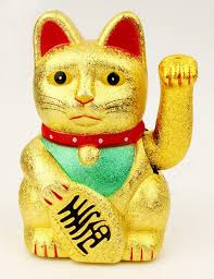 4.5-10.2" Lucky Cat MANEKI NEKO Beckoning Waving Arm Wealth Prosperity Feng  Shui
