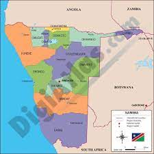 In the north, the continent is bounded by the mediterranean sea and the strait of gibraltar, in the west by the atlantic ocean, in. Map Of Namibia