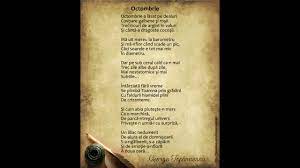 Fisa de lectura 1.citeste cu atentie ,,octombrie'' de toparceanu : George Toparceanu Octombrie Youtube