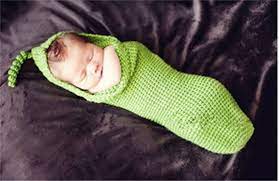 Crochet Infant Baby Pea Pod Photography Props Knitted Newborn Baby Sleeping Bags Crochet Photo Prop Crochet Newborn Outfits Crochet Baby Costumes Baby Costumes
