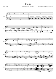 Radiohead Lucky Piano Sheet Music For Piano Download Free In Pdf Or Midi Radiohead Lucky Piano Radiohead Songs