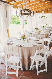 Vintage Wedding Wedding Table Settings White Folding Chairs Wedding Table Linens