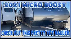 The two entry doors will get you in and out of this. 2021 Xlr Micro Boost 27lrle Toy Hauler Trailer By Forestriver Couchs Rv Nation Rv Walkthrough Tour Youtube