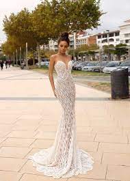 2019 Champagne Wedding Dress Boho Wedding Dresses Mermaid Trumpet Lace Design Bridal Gown Wedding Gowns Mermaid Wedding Dresses Romantic Wedding Dress Fabrics