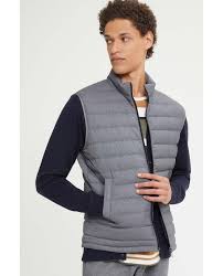 Vest sans manche a capuche. Gilet Doudoune Sans Manches Homme Gris Chine Burton Of London