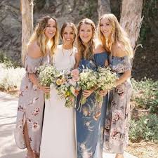Bridesmaids Dresses Mismatched Bridesmaids Blue Floral Flower Lon Casual Bridesmaid Dresses Floral Bridesmaid Dresses Mismatched Floral Bridesmaid Dresses