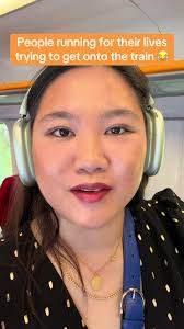 People running for their lives trying to get onto the train when there...