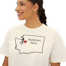 Washington State Outline Boxy Tee