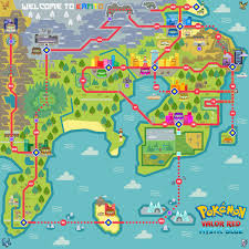 Kanto region world map print pokemon world map video. Redesigned Kanto Map Pokemon