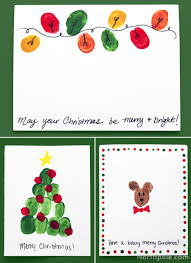 Some are great for teens and tweens too! Craft Cottage Easy Fingerprint Christmas Cards
