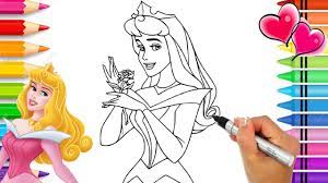 Princess aurora coloring pages are a fun way for kids of all ages to develop creativity, focus, motor skills and color recognition. Disney S Sleeping Beauty Coloring Page Princess Aurora Glitter Art Disney Princess Glitter Art Youtube
