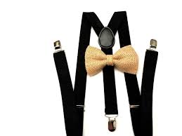 Black Bow Tie And Suspenders Set Brown Burlap Bow Tie For Men Black Suspenders Groomsmen Rustic Wedding Ring Bearer Outfit Men Bow Tie Suspender Set Mens Teens Wedding Ring Bearer Outfit Rustic Wedding Rings Rustic Wedding Ring