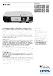 Quick corner allows you to digitally change the position of the corners of the projected projection, it means that the projector does not have to be installed perfectly in the axis to the screen. Eb S41 Manualzz