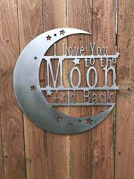 One (1) sign that measures 6 x 9. Custom Metal Wall Art Love You To The Moon And Back Sign Sjp Metal Works Llc