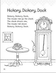 Hickory Dickory Dock The Mouse Is On The Clock Hickory Dickory Dock Early Reading Comprehension Nursery Rhymes Activities Nursery Rhymes Preschool Crafts Nursery Rhymes Preschool