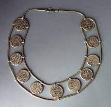 Antique Silver Shah Jahan Coins Necklace Indian Jewelry Old Indian Coins Antique Coins Jewelry Indian Necklace Eth Coin Jewelry Accessories Design Jewelry