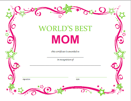 Free Mothers Day Printable Certificate Gift Certificate Template Mothers Day Cards Mother S Day Diy
