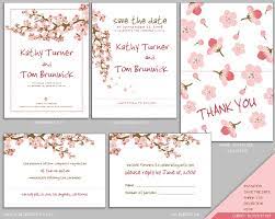 Cherry Blossom Stationary Wedding Invitations Printable Templates Free Wedding Invitation Templates Cherry Blossom Wedding Invitations