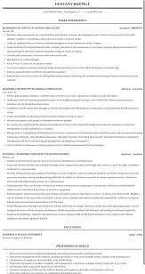 business continuity planning resume