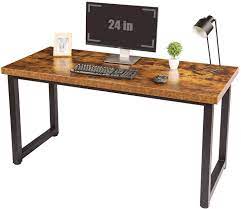 Computer desk home laptop table. Amazon Com Topsky 59 Big Large Computer Office Desk 1 88 Thickness Desktop 1 18 Board 0 7 Frame Rustic Brown Furniture Decor