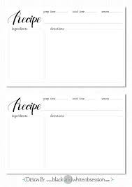 Adorable Black And White Printable Recipe Cards Freebie Recipe Cards Printable Free Recipe Cards Template Recipe Template