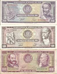 Billetes De 200 500 Y 1000 Soles De Oro Antiguos Anverso Currency Design Bank Notes Old Coins