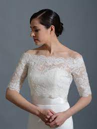Off Shoulder Bridal Bolero Wedding Jacket Wj002 Lace Bolero Wedding Wedding Dress Topper Bolero Wedding