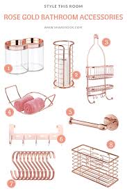 Rose Gold Bathroom Accessories Gold Bathroom Gold Bathroom Decor Gold Room Decor