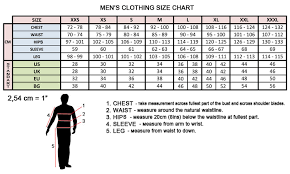 Clothing Size Chart For Women And Men Salwar Kameez And