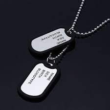 Cool Silver Plated Military Army Style Id Dog Tags Tracking Necklace Pendant Chains Necklaces Pendants Men S Jewellery Army Fashion Necklace Pendant