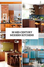 39 Stylish And Atmospheric Mid Century Modern Kitchen Designs Digsdigs Mid Century Modern Kitchen Modern Kitchen Modern Kitchen Interiors