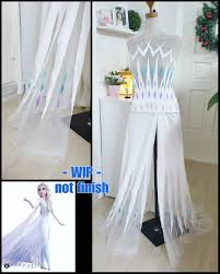 Sakura Chiisai En Instagram I Quickly Put My Elsa Spirit Dress On The Tailor S Dummy To See How It Wo Disney Princess Outfits Frozen Outfits Princess Outfits