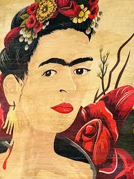 Vintage Made in Mexico Frida Kahlo Painting