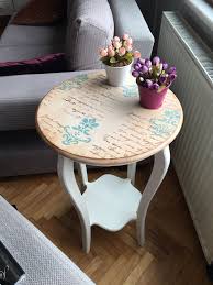 Ahsap Sehpa Boyama Dekor Boyanmis Mobilya Eskitme Ahsap