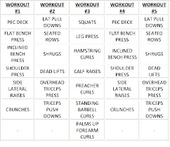 5 days routine workout yourviewsite co 5 day workout