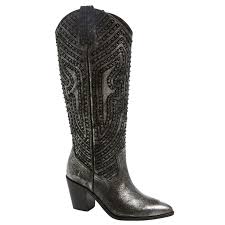 Frye Faye Stud Pull On Womens Metallic Leather Boots 549202856