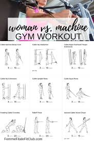 Woman Vs Cable Machine Gym Workout Weight Machine Workout Gym Workout Plan For Women Gym Workouts Women