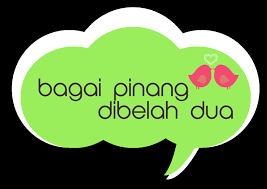 Hendak seribu daya, tak hendak seribu dalih. Bagai Pinang Dibelah Dua Dua Words