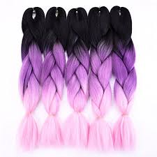 For standing out from the dyed hair wave, you can always try out the fading ombre effect for special colorful box braids. 10 Pieces Ombre Jumbo Braid Hair Black Purple Pink Afro Import It All