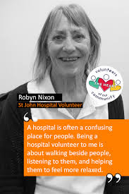 It's National Volunteer Week! Robyn Nixon who is St John volunteer at  Dunedin Hospital tells us what volunteering means to her. A big thank you  to Robyn and to all our wonderful