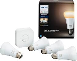 Best Buy Philips Hue White Ambiance A19 Led Starter Kit Adjustable White 471986