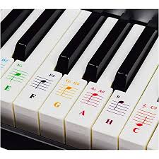 Übersichtlich mit beschriftung der oktavräume: Klavieraufkleber Fur Keyboards Mit 49 61 76 88 Tasten Transparent Und Entfernbar Amazon De Musikinstrumente