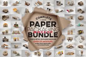 Download Bundle Paper Packaging Mockup Creative Photoshop Templates Creative Market PSD Mockup Templates