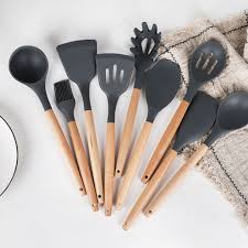 Maybe you would like to learn more about one of these? Silicone Wooden Kitchen Cooking Utensils Set Tools Spatula Spoon On Onbuy