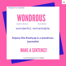 Wondrous Meaning In English Learn English Words English Words English Grammar Book Pdf