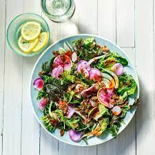 Summer Greens Salad With Tomato Vinaigrette Anchovy Breadcrumbs Recipe Summer Salad Recipes Yummy Salad Recipes Fennel And Orange Salad