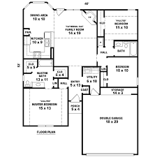 3 bedroom 2 bath 1 story house plans. Traditional House Plan 3 Bedrooms 2 Bath 1360 Sq Ft Plan 6 276
