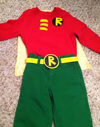Diy Homemade Robin Costume Batman And Robin Toddler Costume Halloween Superhero Halloween Costumes For Kids Diy Baby Costumes Halloween Outfits