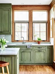 Del Ray Sears Bungalow Stained Kitchen Cabinets White Wood Kitchens Green Kitchen Cabinets