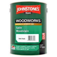 Johnstones Trade Satin Woodstain Ebony Ready Mixed 5l